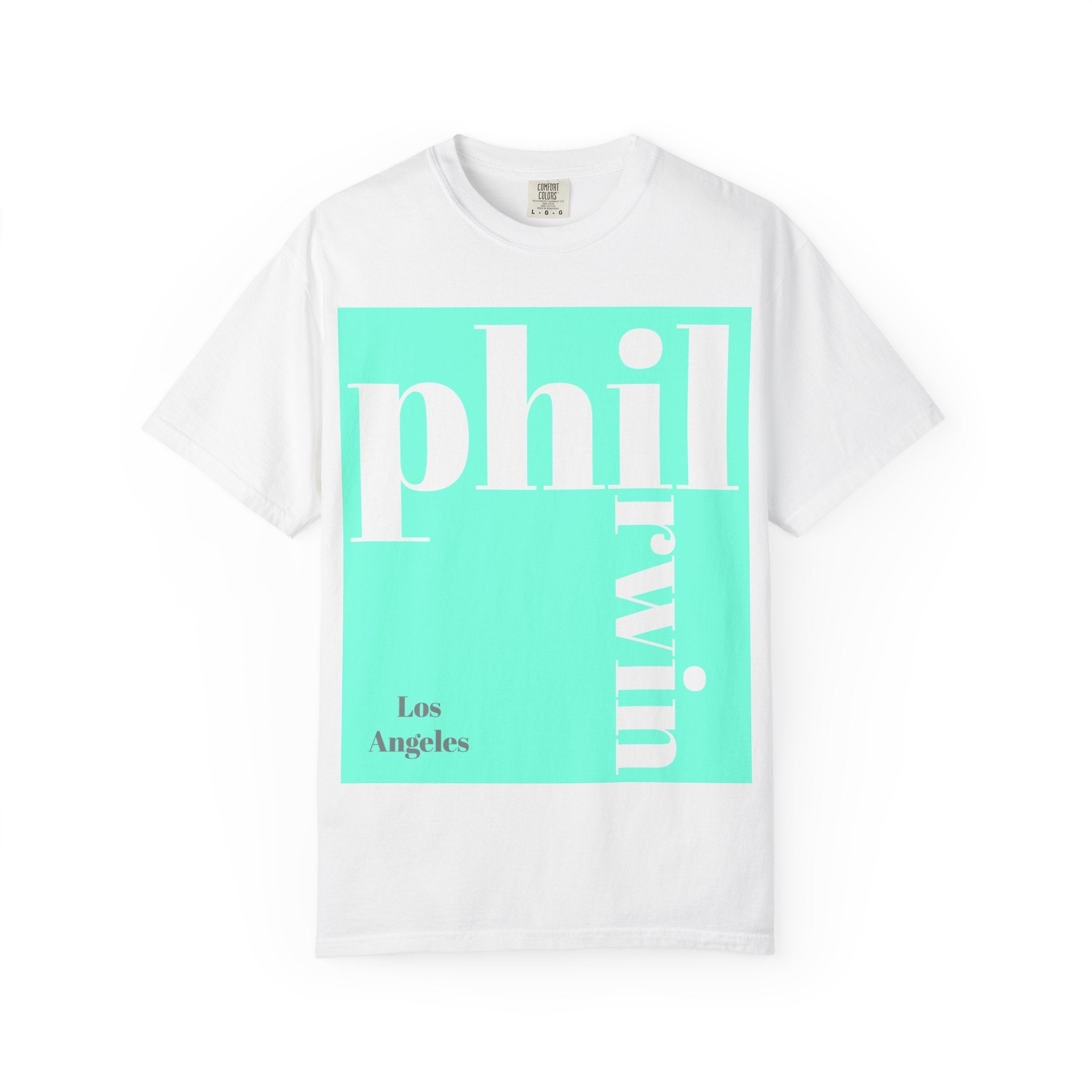 Phil Irwin Los Angeles Graphic T-Shirt — Minimal Mint Block Logo Tee