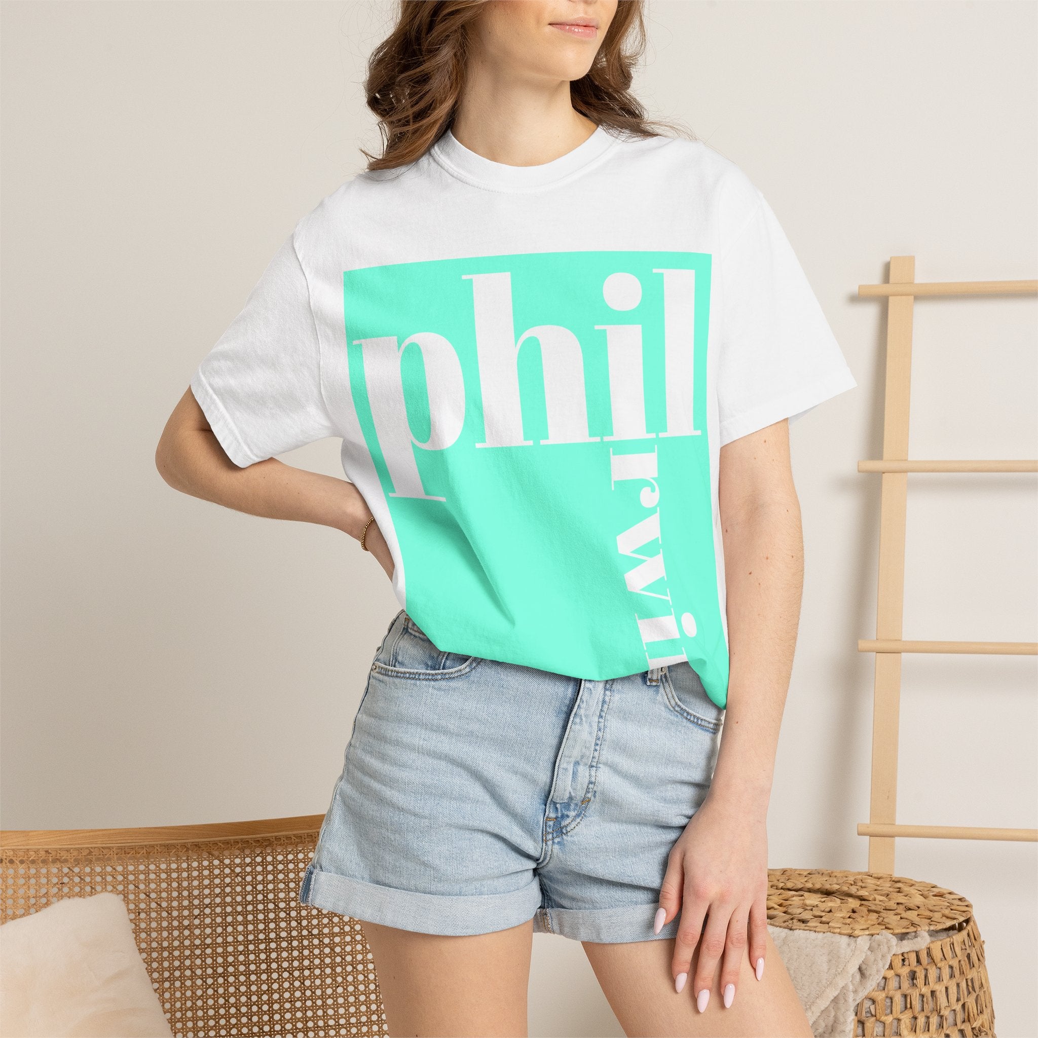 Phil Irwin Los Angeles Graphic T-Shirt — Minimal Mint Block Logo Tee
