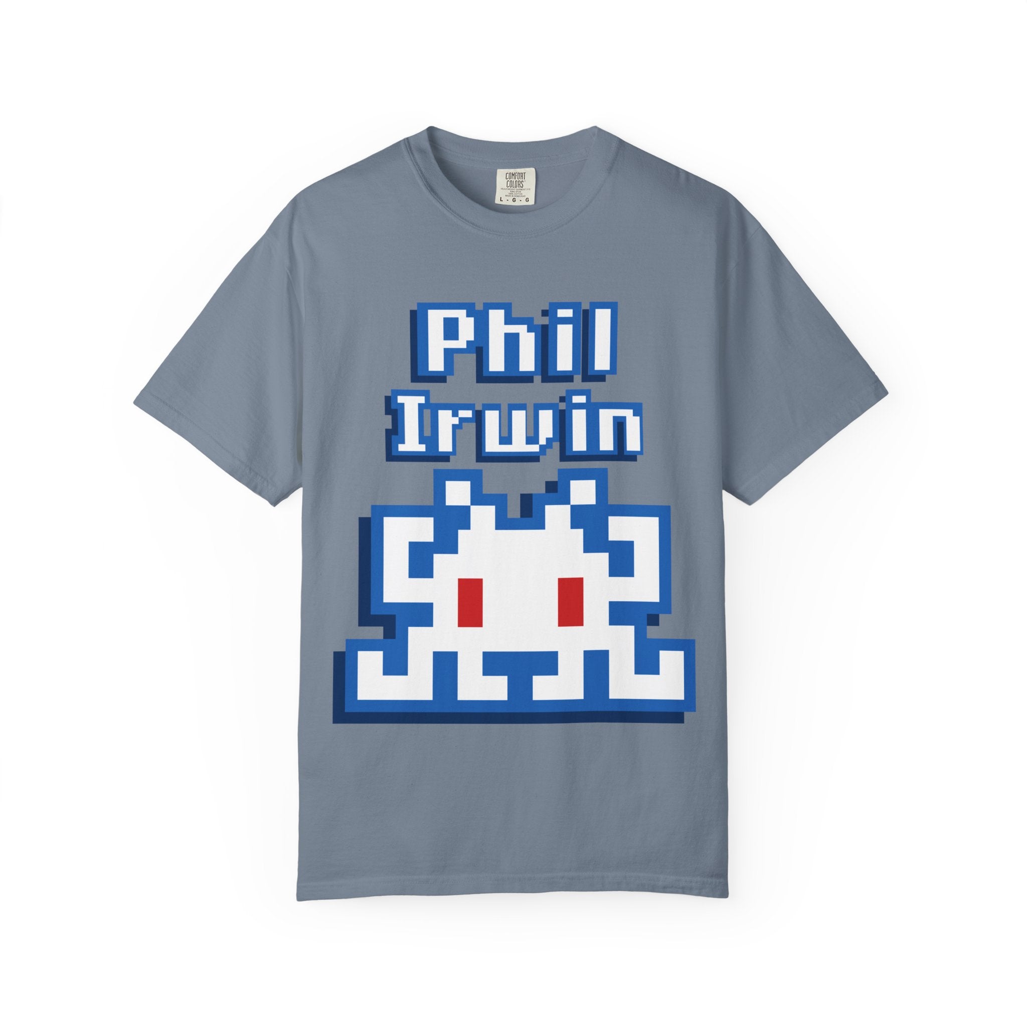 Phil Irwin Pixel Alien T-Shirt (Blue & White)