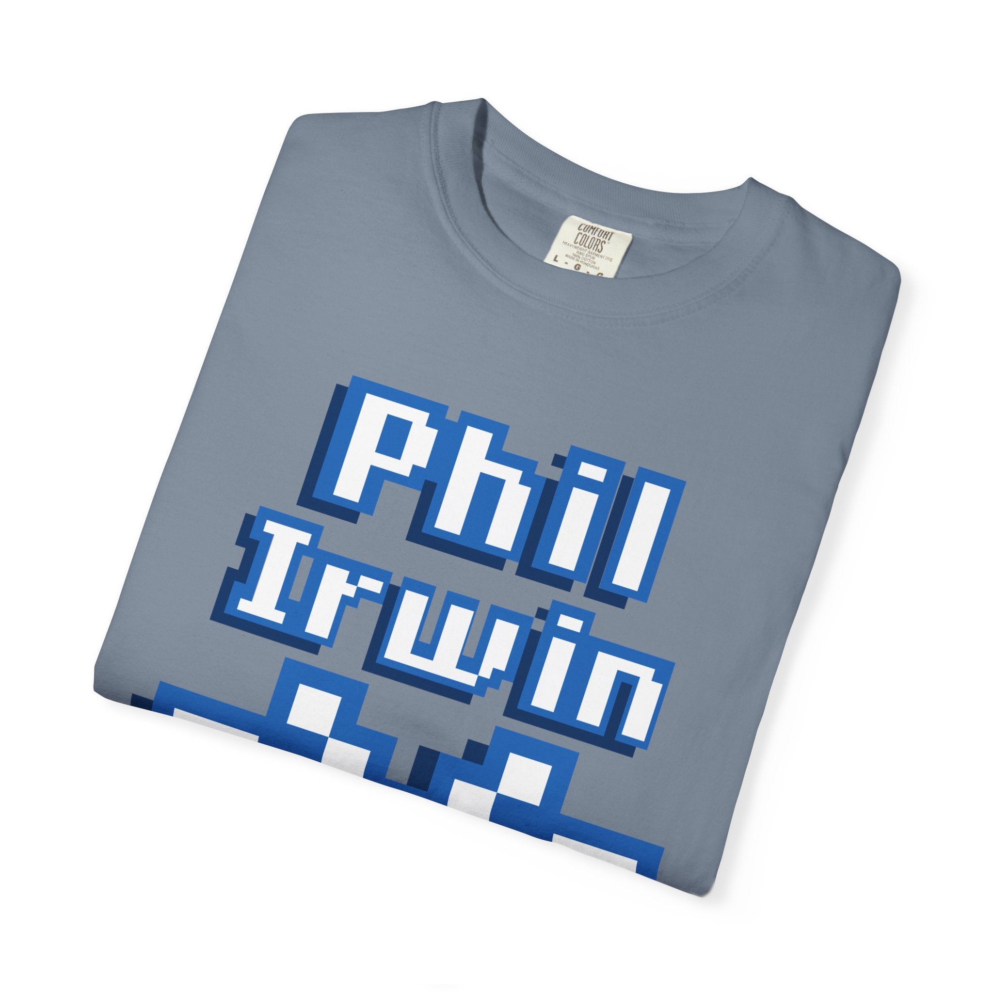 Phil Irwin Pixel Alien T-Shirt (Blue & White)