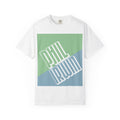 Diagonal Block Graphic T-Shirt — Retro Green & Blue Streetwear