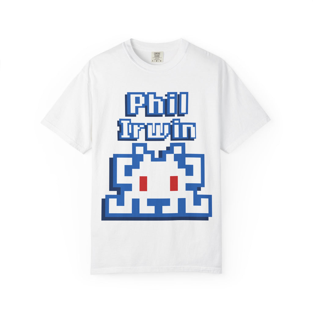 Phil Irwin Pixel Alien T-Shirt (Blue & White)