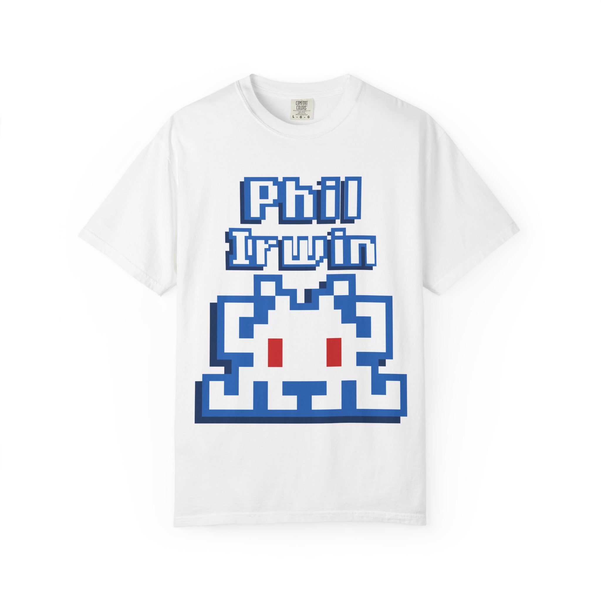 Phil Irwin Pixel Alien T-Shirt (Blue & White)