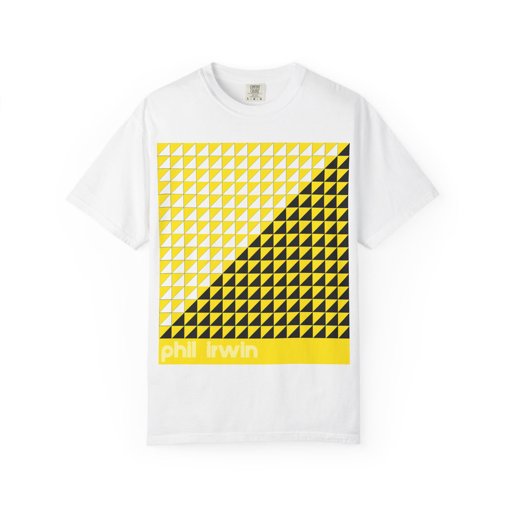 Geometric Yellow-Black Triangle Graphic T-Shirt