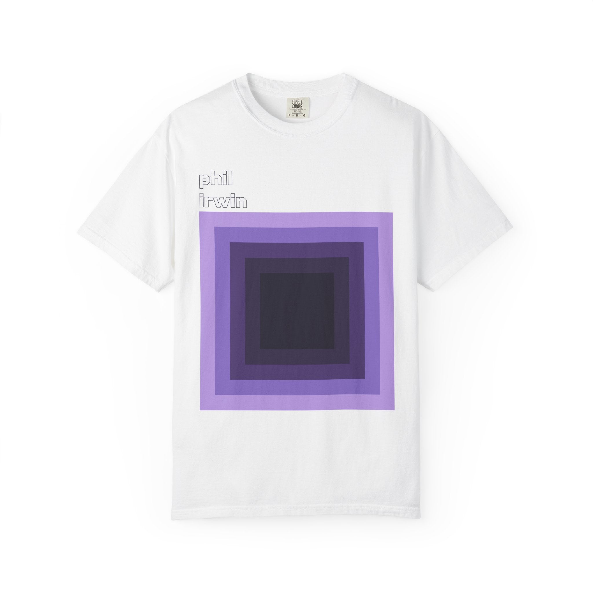 T-Shirt — Purple Layered Squares Graphic Tee (phil irwin)