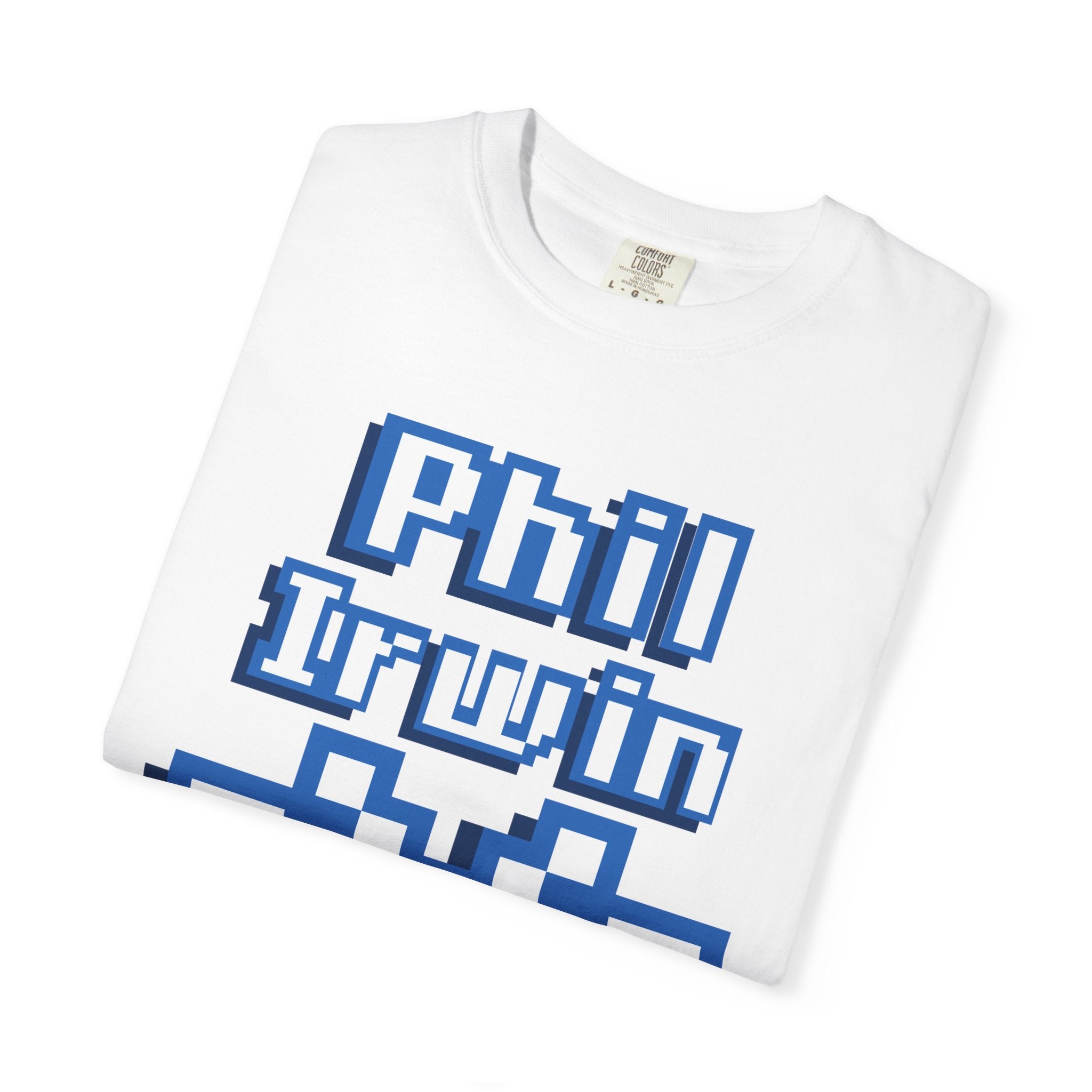 Phil Irwin Pixel Alien T-Shirt (Blue & White)